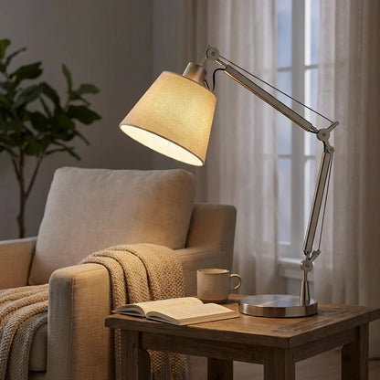 Adjustable Table Lamp With Articulated Arm For Living Rooms