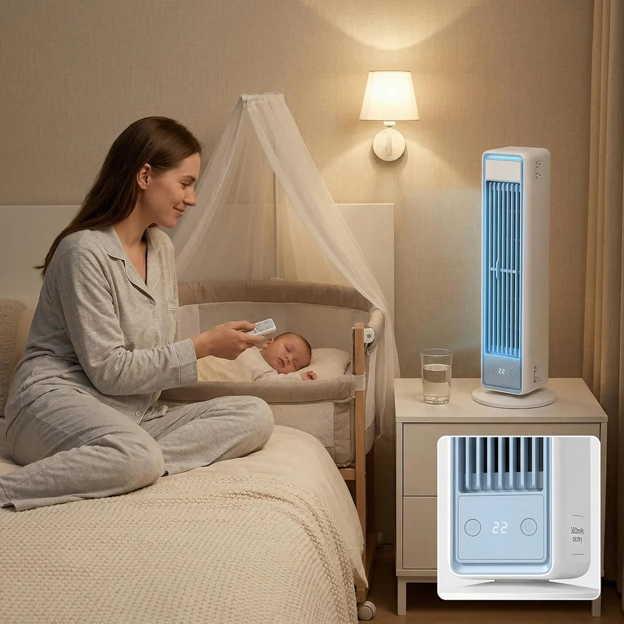 Portable Bladeless Cooling Fan with Remote Control