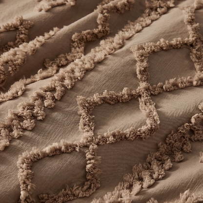 Boho Textured Geometric Duvet Cover Set