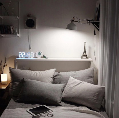 Modern 3D LED Clock with Night Light Function