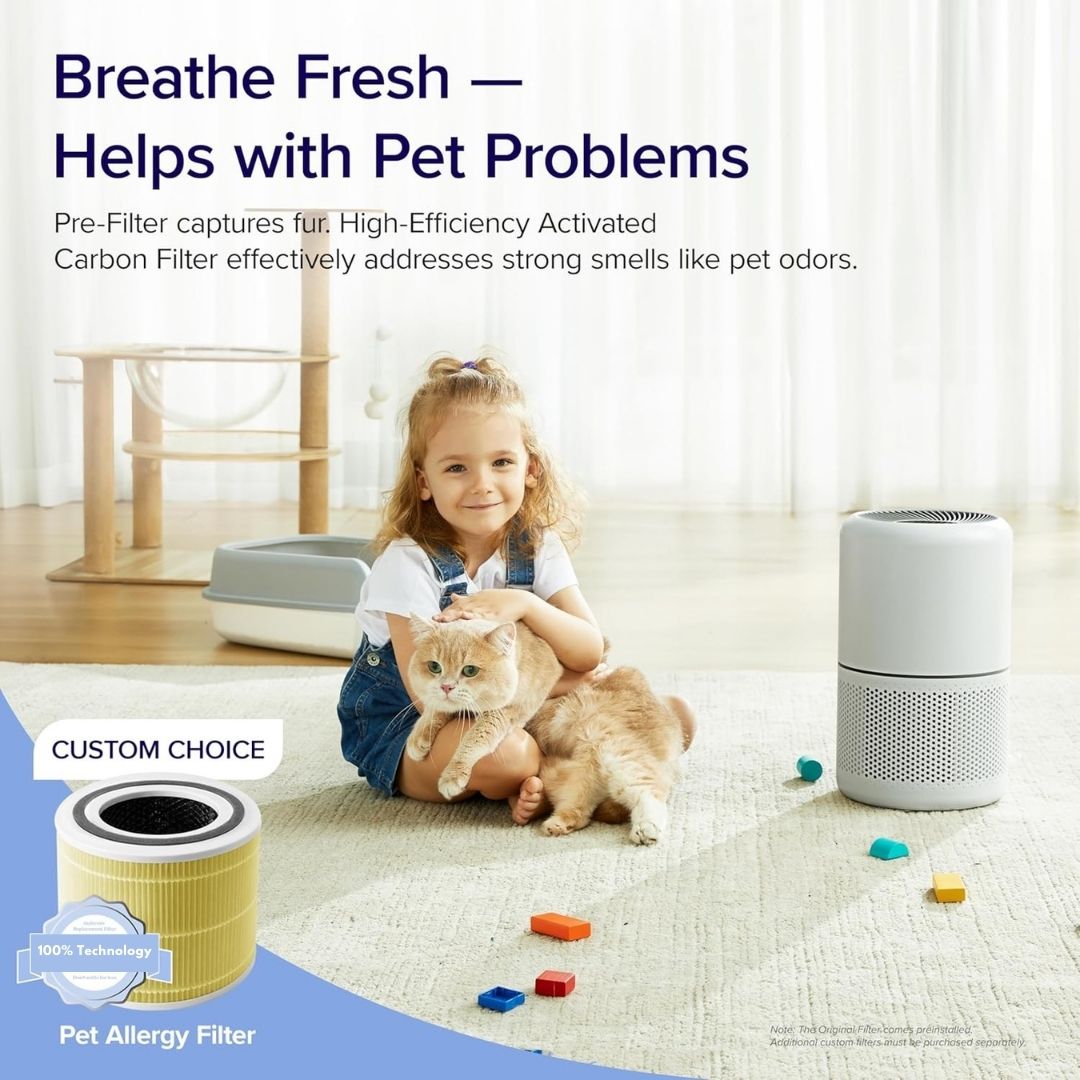 Air Purifier for Home Allergies Pets Hair in Bedroom