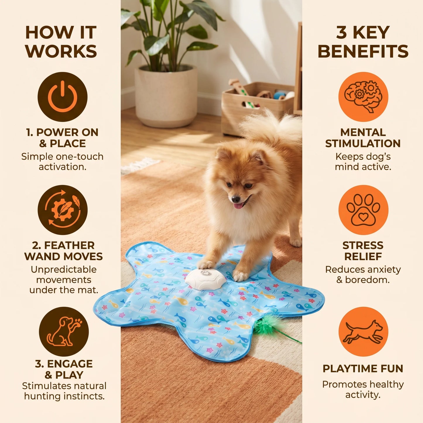 Automatic Dog Toy for Stress Relief and Playtime Fun