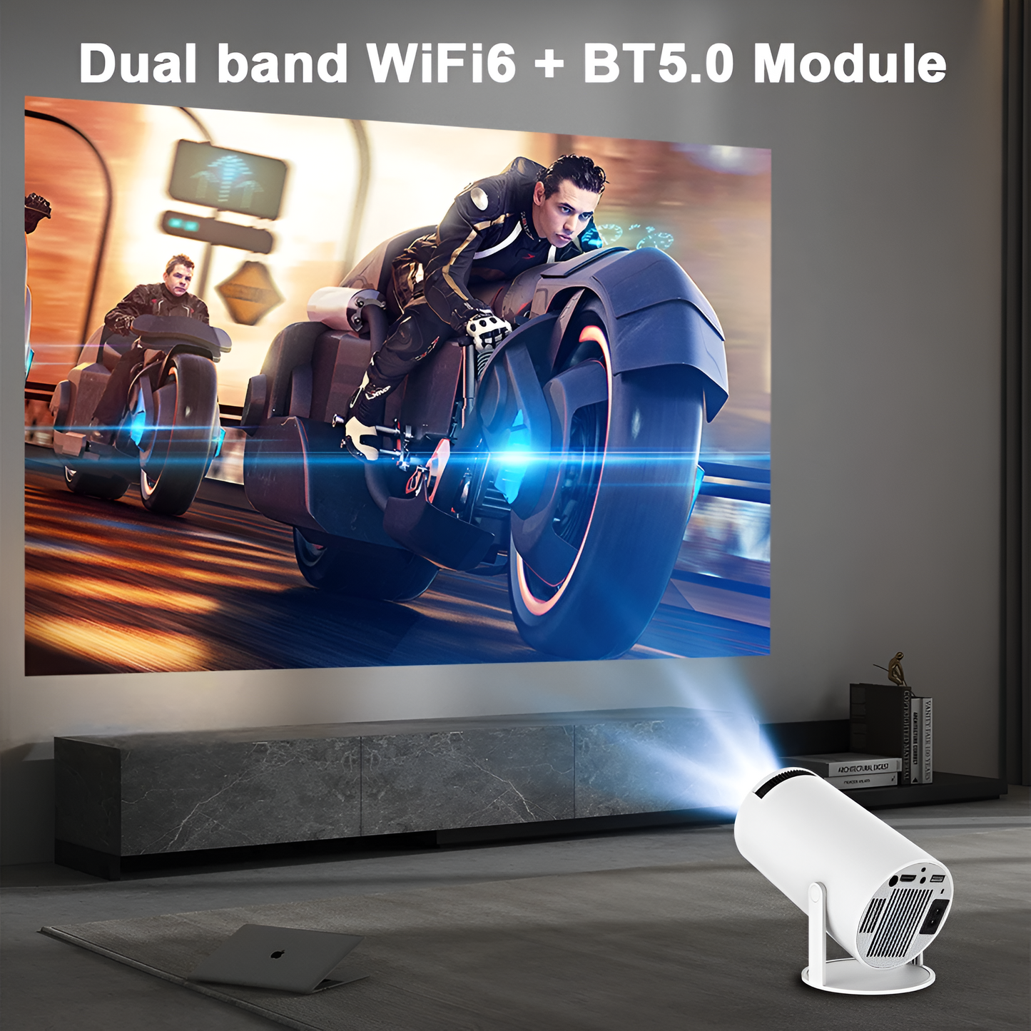 Mini Video Projector With WiFi6 and Bluetooth 5.0