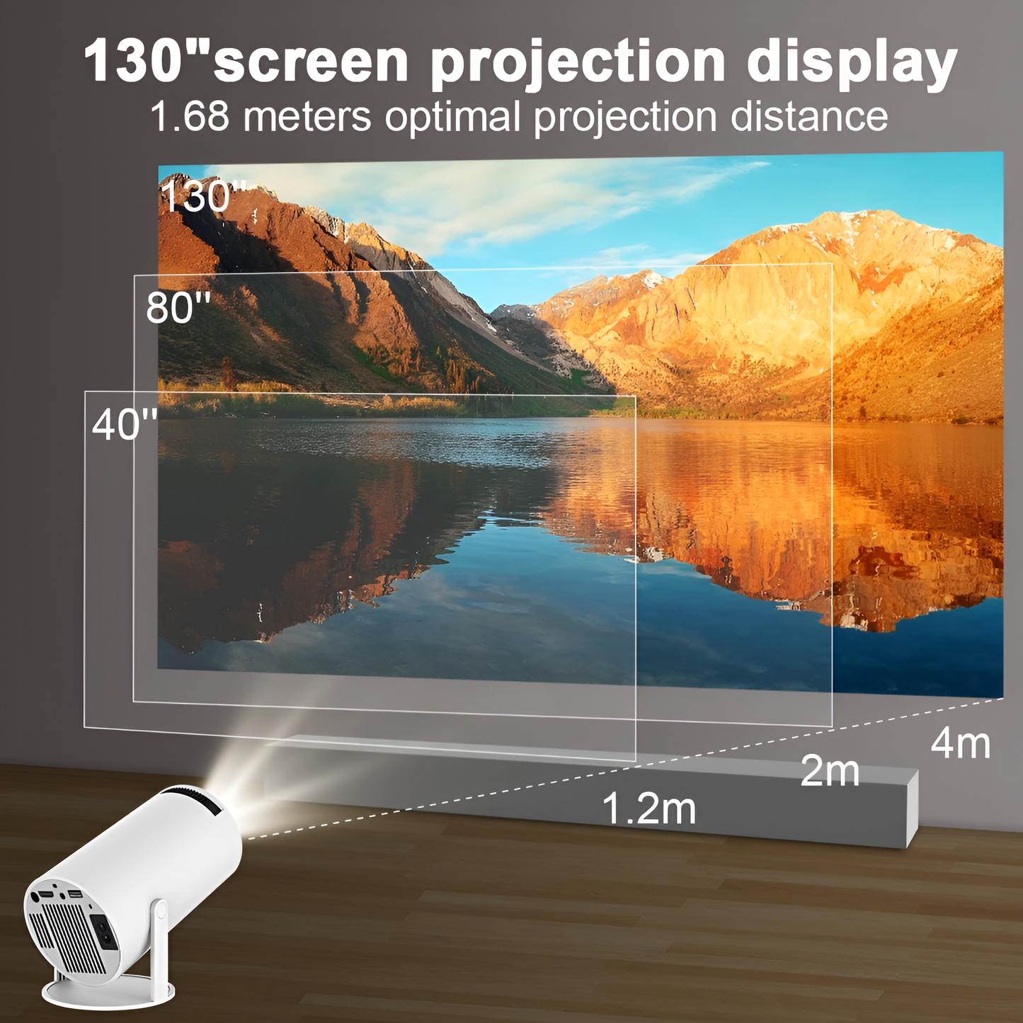 Mini Video Projector With WiFi6 and Bluetooth 5.0
