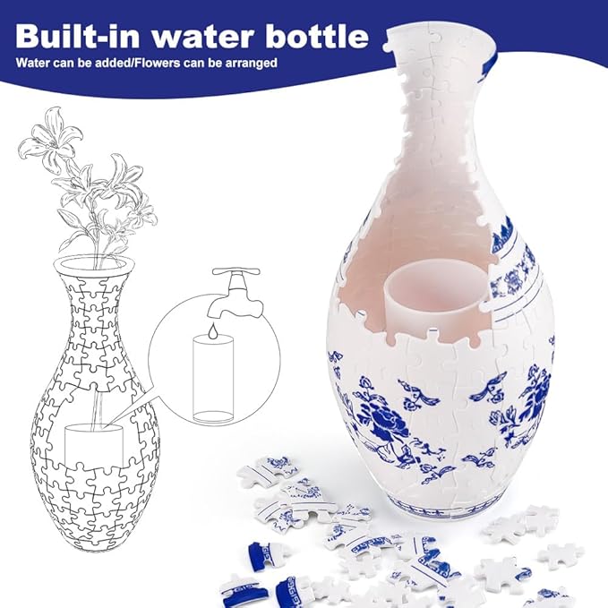 3D Puzzle Vase for Flowers