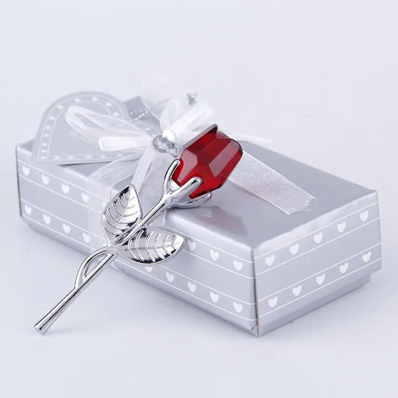 Mini Crystal Rose with Gift Box