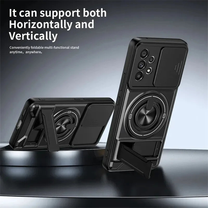 4-in-1 Protective Phone Case with Ring Holder & Kickstand