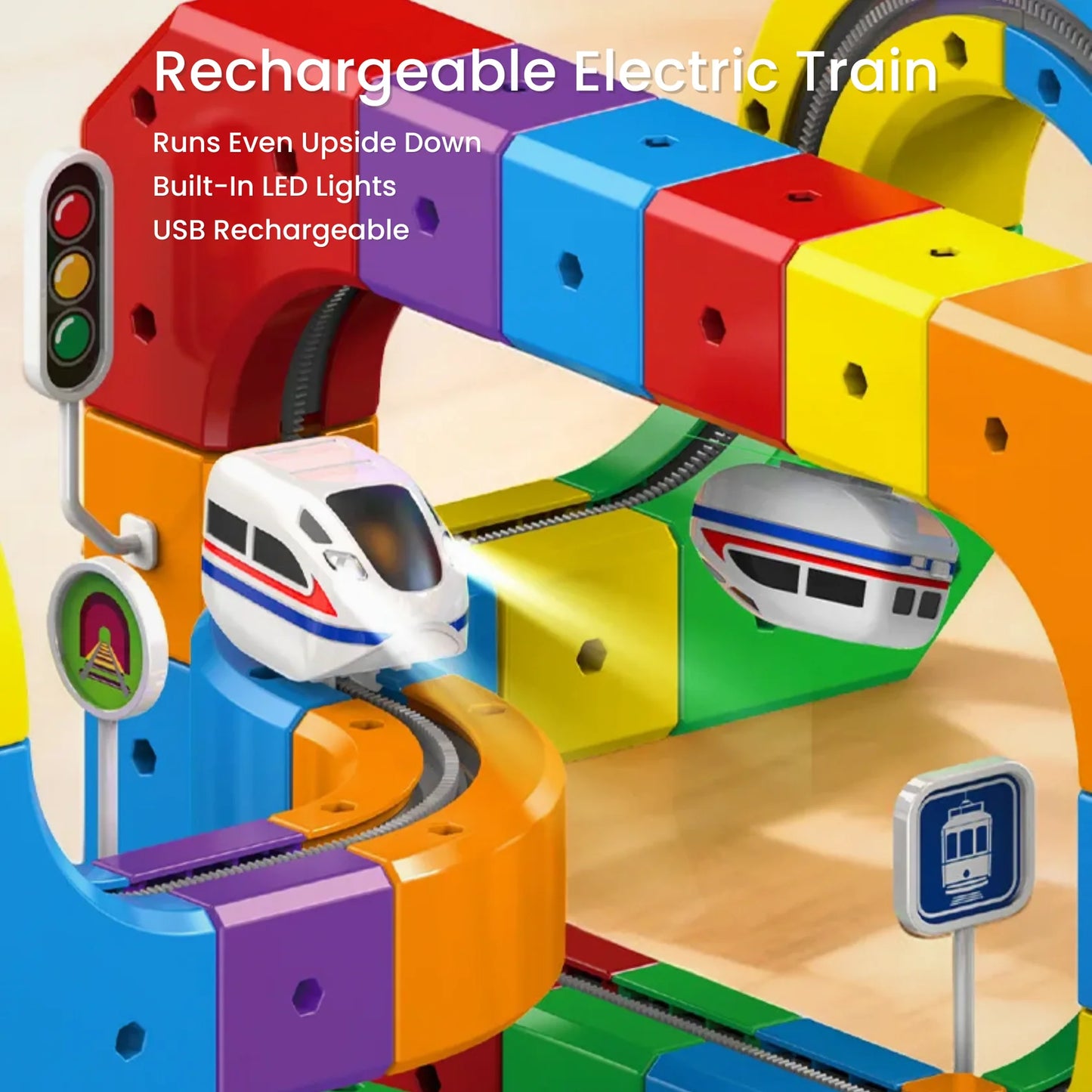 Magnetic Train Block Set